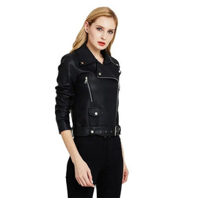 Jaqueta Feminina de Couro Crimson