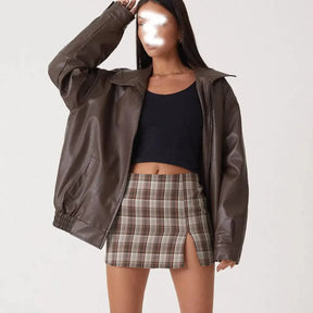 Jaqueta Feminina de Couro Daisy