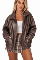 Jaqueta Feminina de Couro Daisy