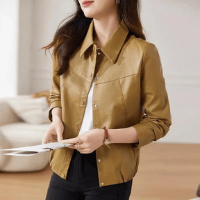 Jaqueta Feminina de Couro Donna Vintage