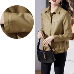 Jaqueta Feminina de Couro Donna Vintage