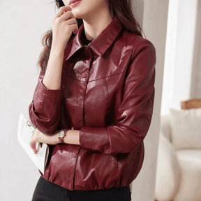 Jaqueta Feminina de Couro Donna Vintage