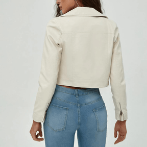 Jaqueta Feminina de Couro Fashion