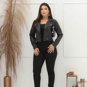 Jaqueta Feminina de Couro Fiben
