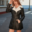 Jaqueta Feminina de Couro Forrada Vintage