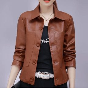 Jaqueta Feminina de Couro Helena