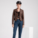 Jaqueta Feminina de Couro Inverno