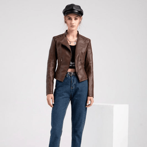 Jaqueta Feminina de Couro Inverno