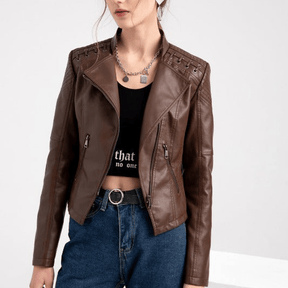 Jaqueta Feminina de Couro Inverno