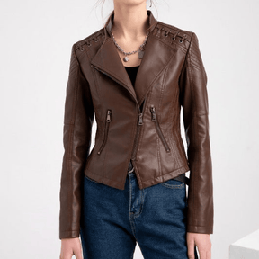 Jaqueta Feminina de Couro Inverno