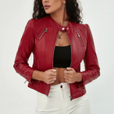 Jaqueta Feminina de Couro Karyn