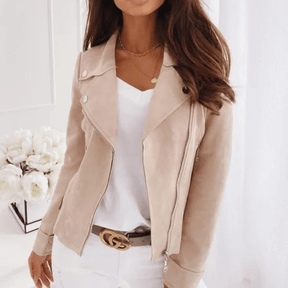 Jaqueta Feminina de Couro Lady Fashion