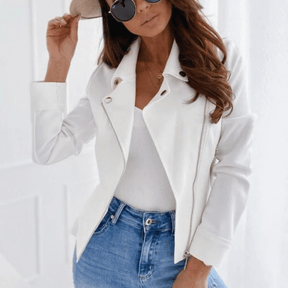 Jaqueta Feminina de Couro Lady Fashion