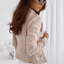 Jaqueta Feminina de Couro Lady Fashion