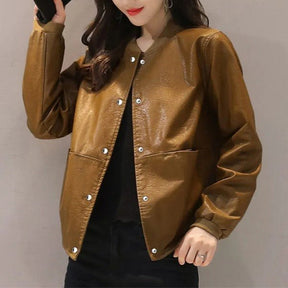 Jaqueta Feminina de Couro Lauren