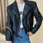 Jaqueta Feminina de Couro Leather