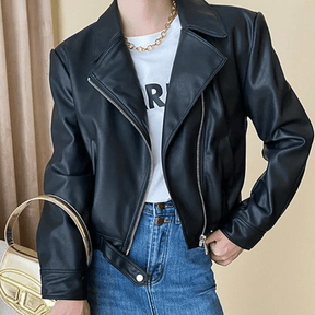Jaqueta Feminina de Couro Leather