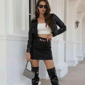Jaqueta Feminina de Couro Luxury