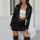 Jaqueta Feminina de Couro Luxury