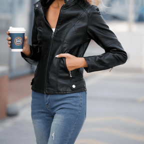Jaqueta Feminina de Couro Luxy