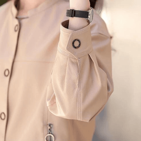 Jaqueta Feminina de Couro Outwear Slim