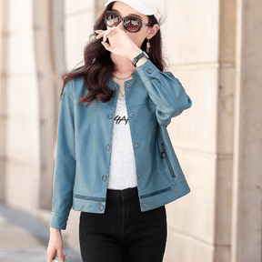 Jaqueta Feminina de Couro Outwear Slim