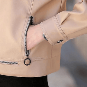 Jaqueta Feminina de Couro Outwear Slim