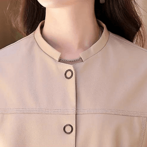 Jaqueta Feminina de Couro Outwear Slim