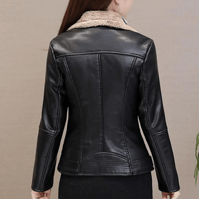 Jaqueta Feminina de Couro Slim