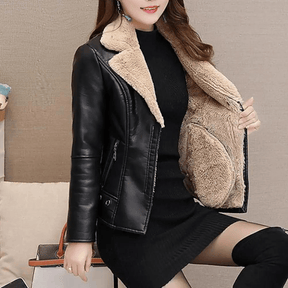 Jaqueta Feminina de Couro Slim