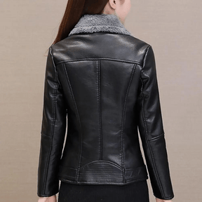 Jaqueta Feminina de Couro Slim