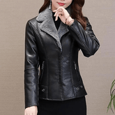 Jaqueta Feminina de Couro Slim