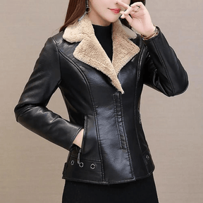 Jaqueta Feminina de Couro Slim