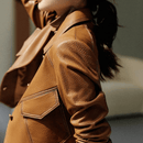 Jaqueta Feminina de Couro Slim Fit