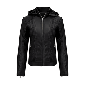 Jaqueta Feminina de Couro Slim Leanor
