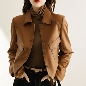 Jaqueta Feminina de Couro Slim Suzy