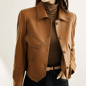 Jaqueta Feminina de Couro Slim Suzy