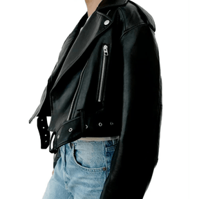 Jaqueta Feminina de Couro Slim Trendy