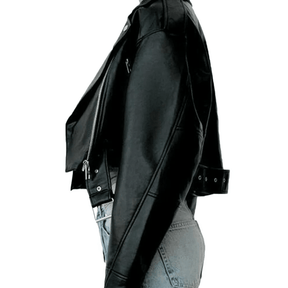 Jaqueta Feminina de Couro Slim Trendy