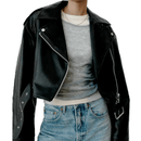 Jaqueta Feminina de Couro Slim Trendy