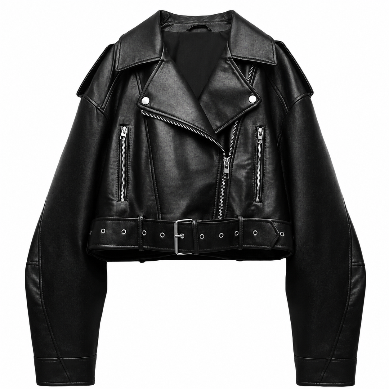 Jaqueta Feminina de Couro Slim Trendy