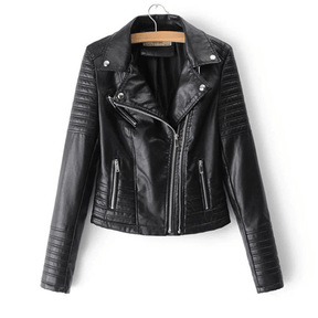 Jaqueta Feminina de Couro Street Wear