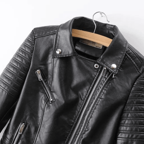 Jaqueta Feminina de Couro Street Wear