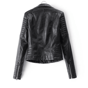 Jaqueta Feminina de Couro Street Wear