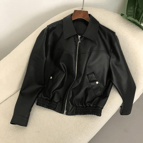 Jaqueta Feminina de Couro Vintage Eloise