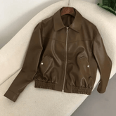 Jaqueta Feminina de Couro Vintage Eloise