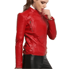 Jaqueta Feminina em Couro Legítimo Outerside