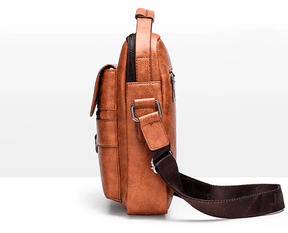 Mochila de Ombro em Couro Genuino - CouroPremium Bag