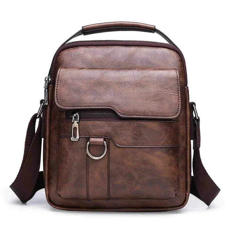 Mochila de Ombro em Couro Genuino - CouroPremium Bag