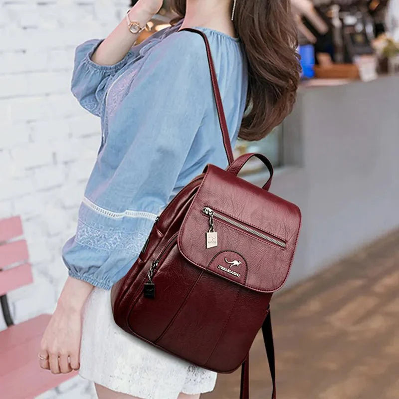 Mochila em Couro Genuino - Meigue Bag